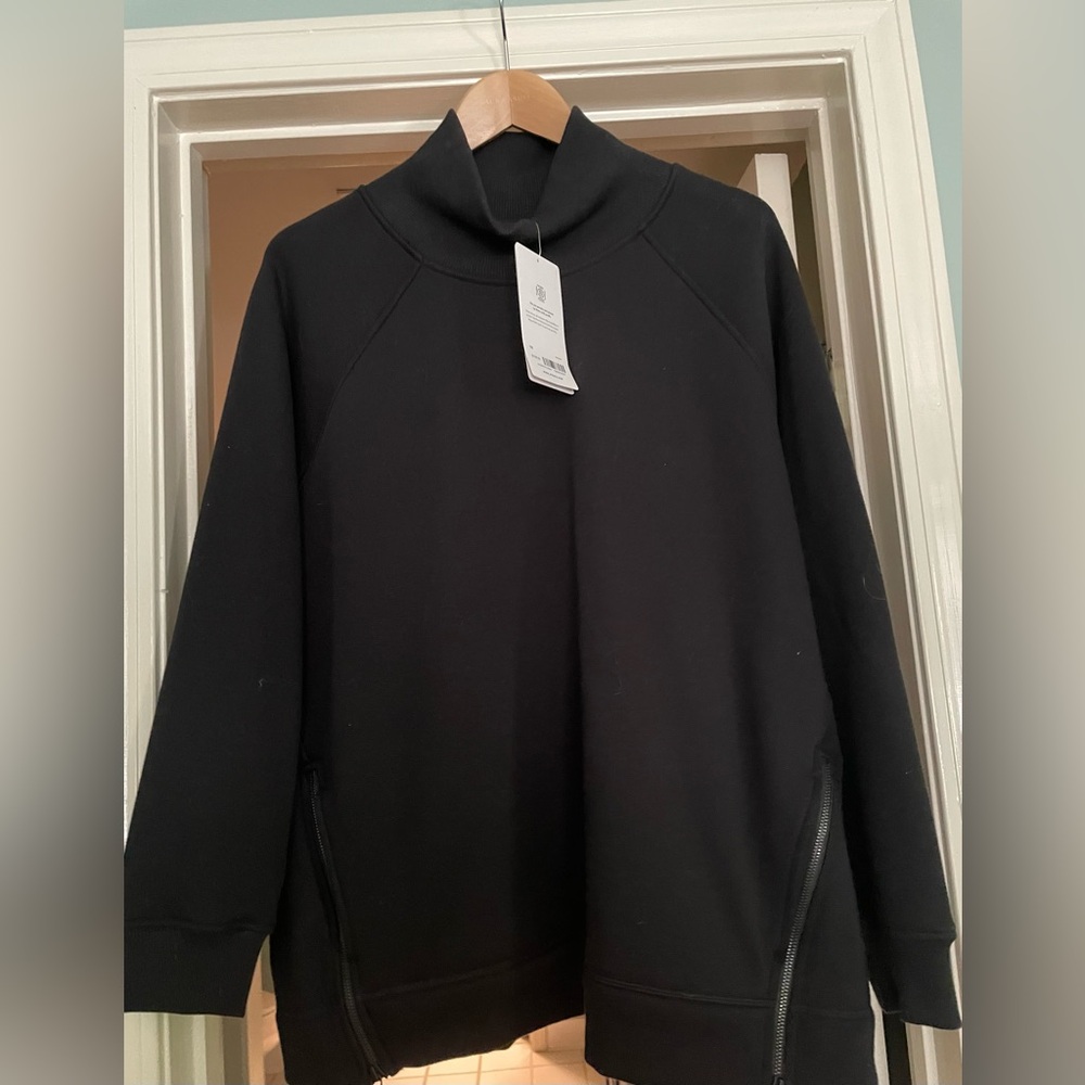 Athleta Kozy Karma Side Zip Funnel Neck Pullover 1x NWT
